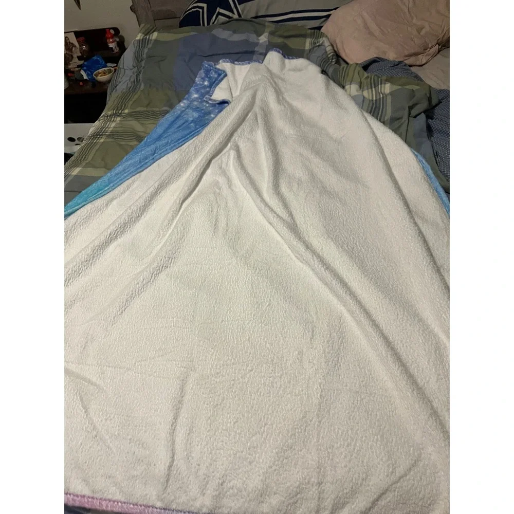 Sanrio Cinnamoroll Celestial Stars Moon Plush Throw Blanket Blue Pink‎ 60x50